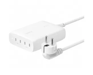 Сетевое зарядное устройство Belkin 200W 4хUSB-С GAN PD PPS White (WCH015VFWH)