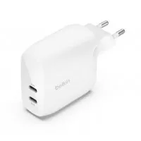 Мережевий зарядний пристрій Belkin Boost Up Charge Pro Dual USB-C Wall Charger PPS 60W White (WCB010VFWH)