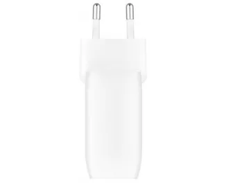 Сетевое зарядное устройство Belkin Boost Up Charge Pro Dual USB-C Wall Charger PPS 60W White (WCB010VFWH)