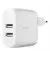 Мережевий зарядний пристрій Belkin BoostCharge Dual USB-A Wall Charger 24W + Lightning to USB-A Cable White (WCD001vf1MWH)