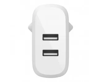 Сетевое зарядное устройство Belkin BoostCharge Dual USB-A Wall Charger 24W + USB-A to USB-C cable White (WCE001vf1MWH)