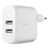 Сетевое зарядное устройство Belkin BoostCharge Dual USB-A Wall Charger 24W White (WCB002vfWH)