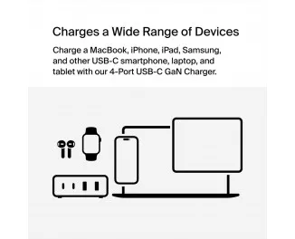 Сетевое зарядное устройство Belkin BoostCharge Pro 4-Port GaN Charger 108W White (WCH010vfWH)