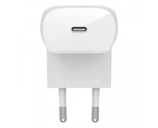 Сетевое зарядное устройство Belkin BoostCharge USB-C Wall Charger 20W + USB-C Cable with Lightning Connector White (WCA005vf1MWH-B5)