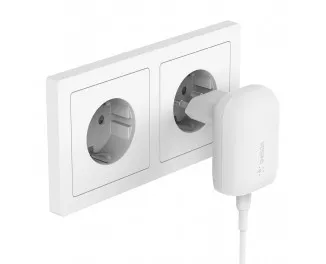 Сетевое зарядное устройство Belkin BoostCharge USB-C Wall Charger 20W + USB-C Cable with Lightning Connector White (WCA005vf1MWH-B5)