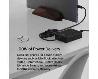 Сетевое зарядное устройство Belkin USB-C Core GaN Power Adapter 100W Black (INC016vfBK)
