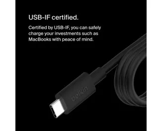 Сетевое зарядное устройство Belkin USB-C Core GaN Power Adapter 100W Black (INC016vfBK)