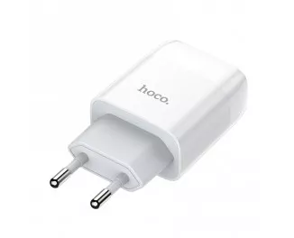 Сетевое зарядное устройство hoco C73A Glorious + Cable (Type-C) White