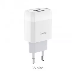 Сетевое зарядное устройство hoco C73A Glorious White