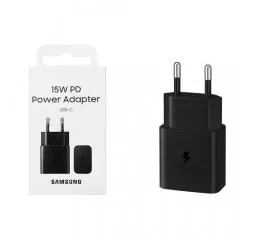 Мережевий зарядний пристрій Samsung 15W PD Power Adapter (w/o cable) Black (EP-T1510NBEGEU)