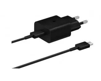 Мережевий зарядний пристрій Samsung 15W PD Power Adapter (with Type-C cable) Black (EP-T1510XBEGEU)