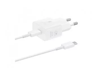 Сетевое зарядное устройство Samsung 25W PD Power Adapter (with Type-C cable) White (EP-T2510XWEGEU)