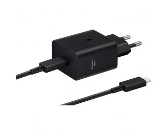 Сетевое зарядное устройство Samsung 45W USB-С + Кабель Type-C to Type-C 1.8м Black (EP-T4511XBEGEU)