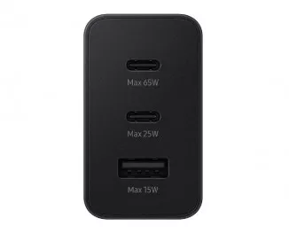 Сетевое зарядное устройство Samsung 65W Power Adapter Trio (w/o cable) Black (EP-T6530NBEGRU)