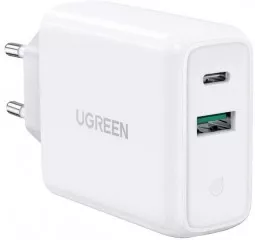 Сетевое зарядное устройство UGREEN CD170 38W USB-C Wall Charger EU White (UGR-60468)