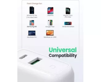 Мережевий зарядний пристрій UGREEN CD170 38W USB-C Wall Charger EU White (UGR-60468)