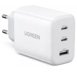 Сетевое зарядное устройство UGREEN CD275 65W 2C1A Fast Charger White EU (UGR-90496)