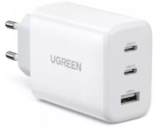 Сетевое зарядное устройство UGREEN CD275 65W 2C1A Fast Charger White EU (UGR-90496)