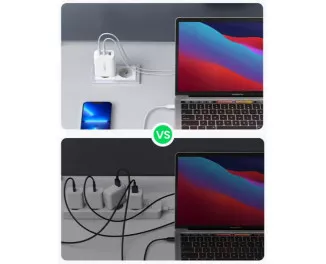 Сетевое зарядное устройство UGREEN CD275 65W 2C1A Fast Charger White EU (UGR-90496)