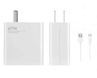 Сетевое зарядное устройство Xiaomi 67W Charging Combo (Type-A) (BHR6035EU) EU White