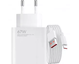 Сетевое зарядное устройство Xiaomi 67W HyperCharge Combo (Type-A) (BHR9465EU) White