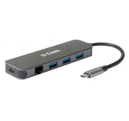 Сетевой адаптер D-Link DUB-2334 1xGE, 3xUSB 3.0, 1xUSB-C, USB-C