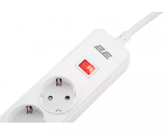 Сетевой фильтр 2E 5хSchuko, 2 м (2E-SP515M2USBWH)