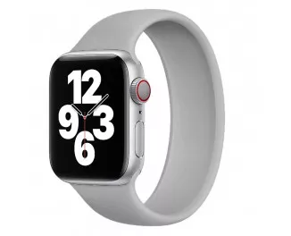 Силиконовый монобраслет для Apple Watch 44/45/46 mm Solo Loop Gray (M/160-170mm)
