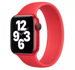 Силиконовый монобраслет для Apple Watch 44/45/46 mm Solo Loop Red (M/160-170mm)