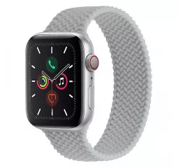 Силіконовий плетений монобраслет для Apple Watch 38/40mm Braided Solo Loop Gray (L/170-180mm)