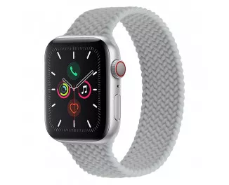 Силіконовий плетений монобраслет для Apple Watch 38/40mm Braided Solo Loop Gray (L/170-180mm)