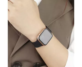 Силиконовый плетёный монобраслет для Apple Watch 42/44mm Braided Solo Loop Black (L/180-200mm)