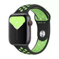 Силиконовый ремешок для Apple Watch 38/40/41 mm Apple Nike Sport Band Black/Lime Blast (MXQW2)