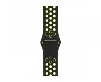 Силиконовый ремешок для Apple Watch 38/40/41 mm Apple Nike Sport Band Black/Volt (MQ2H2)