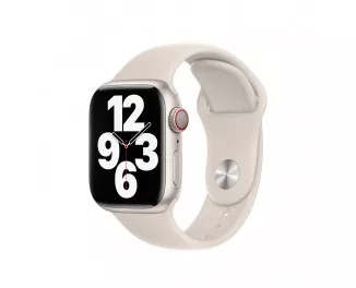 Силиконовый ремешок для Apple Watch 38/40/41 mm Apple Sport Band Starlight - S/M (MT2U3)