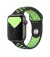 Силиконовый ремешок для Apple Watch 38/40/41mm Apple Nike Sport Band Black/Lime Blast (MXQW2)