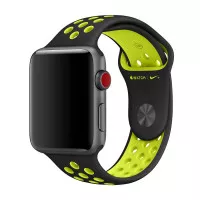Силиконовый ремешок для Apple Watch 38/40/41mm Apple Nike Sport Band Black/Volt (MQ2H2)