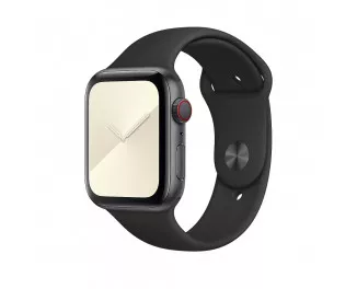 Силиконовый ремешок для Apple Watch 38/40/41mm Apple Sport Band Black (MTP62)
