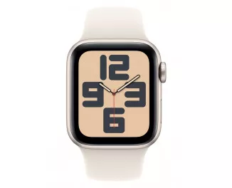 Силиконовый ремешок для Apple Watch 40mm Apple Sport Band Starlight - S/M (MYJ33)