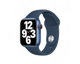 Силиконовый ремешок для Apple Watch 41mm Apple Sport Band Abyss Blue (MKUE3)