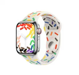Силиконовый ремешок для Apple Watch 41mm Apple Sport Band Pride Edition - M/L (MRTM3)