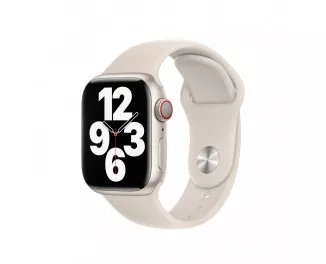 Силиконовый ремешок для Apple Watch 41mm Apple Sport Band Starlight - M/L (MPLR3)