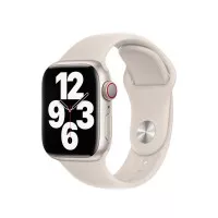 Силиконовый ремешок для Apple Watch 41mm Apple Sport Band Starlight - S/M (MT2U3)