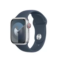 Силиконовый ремешок для Apple Watch 41mm Apple Sport Band Storm Blue - S/M (MT2W3ZM/A)