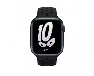 Силиконовый ремешок для Apple Watch 42/44/45 mm Apple Nike Sport Band Black/Black - M/L (MPH63)