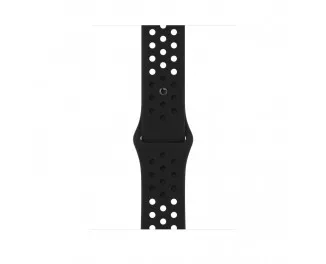 Силиконовый ремешок для Apple Watch 42/44/45 mm Apple Nike Sport Band Black/Black - M/L (MPH63)