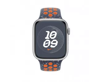Силиконовый ремешок для Apple Watch 42/44/45 mm Apple Nike Sport Band Blue Flame - M/L (MUV93ZM/A)