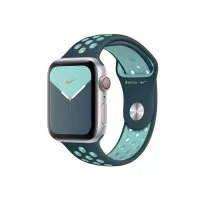 Силиконовый ремешок для Apple Watch 42/44/45 mm Apple Nike Sport Band Midnight Turquoise/Aurora Green (MXR12)