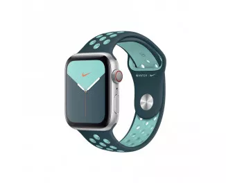 Силиконовый ремешок для Apple Watch 42/44/45 mm Apple Nike Sport Band Midnight Turquoise/Aurora Green (MXR12)