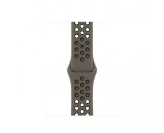 Силиконовый ремешок для Apple Watch 42/44/45 mm Apple Nike Sport Band Olive Grey/Black M/L (MPH73ZM/A)